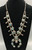 vintage Persian turquoise squash blossom necklace, Persian turquoise cabochons, classic naja, twisted wire accents