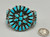 vintage Navajo turquoise cluster bracelet, petit point turquoise cabochons, sterling silver, three wire terminal band