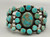 natural turquoise cluster bracelet, old, natural turquoise with three stones wrapped in twisted wire