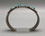 heavy handmade vintage bracelet, turquoise cabochon, Morenci mine in Arizona, unusual matrix of irregular quartz and pyrite