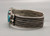 heavy handmade vintage bracelet, turquoise cabochon, Morenci mine in Arizona, unusual matrix of irregular quartz and pyrite