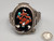 Zuni Mudhead inlay bracelet, inlay of coral, turquoise, mother of pearl and onyx, twisted wire, dots