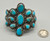 Bisbee turquoise cluster bracelet, sterling silver, turquoise cabochons in handmade bezels, twisted wire, and sterling silver dots, three wire terminal