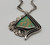 sterling silver and turquoise necklace, phenomenal pendant with great stylized line designs, Royston Turquoise Mine, applique