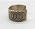 sterling silver bracelet by award winning artist Edison Cummings, brushed/darkened silver finish, standard cuff shape