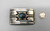 sterling silver, gold, and high grade webbed turquoise belt buckle by award winning artist Edison Cummings, brushed/darkened silver