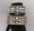 his and hers custom made bracelets by Ernie Lister, three beautiful turquoise cabochons, repousse