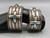 his and hers custom made bracelets by Ernie Lister, three beautiful turquoise cabochons, repousse