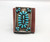vintage sterling silver and turquoise Ketoh, cluster of petit point turquoise cabochons, twisted wire, dots and fine hand stamped designs