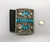 circa 1970s sterling silver and turquoise Ketoh, 19 stunning needlepoint turquoise cabochons, dark leather (bow guard)
