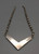 multi-stone channel inlay and sterling silver necklace, spiderwebbed and Sleeping Beauty  turquoise, mother of pearl, onyx, fine silver accents