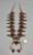 coral cluster squash blossom necklace, large naja with a small cluster of coral cabochons, accents of twisted wire and dots