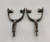hand forged Texas style spurs, single mounted, diamond pattern