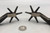 hand forged Texas style spurs, single mounted, diamond pattern