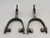 hand forged Texas style spurs, single mounted, diamond pattern