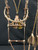 Arizona Prison hitched horsehair bridle and prison made bit, German Silver rosettes,