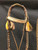Arizona Prison hitched horsehair bridle and prison made bit, German Silver rosettes,