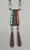 wonderful coral and turquoise tufa cast necklace by a well-known jewelry artist, tufa cast pendant with turquoise and coral cabochons