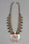 Dishta squash blossom necklace set with earrings, Zuni, tiny flush inlaid, natural turquoise circles and teardrops