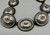 vintage sterling silver concho belt, phenomenal silverwork and intricate hand stamped designs, brown leather