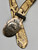 Hopi overlay belt buckle, cornstalk overlay design, darkened and brushed silver background