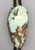 pale green turquoise bolo tie, large, oval shaped, pale green turquoise stone setting in a silver backing with "claw" holders