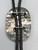 turquoise and sterling silver bolo tie, remarkable silverwork, braided black leather cord