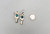 vintage Box Bow Style squash blossom necklace with earrings, Cowboys & Indians Magazine, four petal blossoms, handmade beads