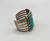 1940s six-row "snake eye" turquoise bracelet, Cowboys & Indians Magazine, fine hand stamped designs