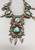 vintage bear claw, turquoise, and coral necklace, Cowboys & Indians Magazine, silverwork of twister wire, dots and appliqué