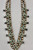1960s "snake-eye" turquoise squash blossom necklace, sawtooth bezels, handmade beads, link chain