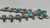 turquoise and sterling silver squash blossom necklace, leaf applique, loops, dots of silver, twisted wire, foxtail wire