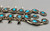 vintage squash blossom necklace with nice turquoise, Persian turquoise, twisted wire, silver dots, foxtail wire
