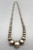 statement piece sterling silver, stamped bead necklace with earrings, graduated sterling silver beads, handmade, link chain