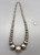 statement piece sterling silver, stamped bead necklace with earrings, graduated sterling silver beads, handmade, link chain