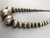 statement piece sterling silver, stamped bead necklace with earrings, graduated sterling silver beads, handmade, link chain