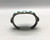 vintage turquoise cluster bracelet, twisted wire accents around each bezel, four wire terminal