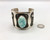 sterling silver Hopi overlay bracelet with turquoise, Kokopelli overlay designs, darkened silver background
