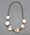 vintage Zuni turquoise cluster necklace, handmade sawtooth bezels, varies in color, link chain