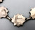 vintage Zuni turquoise cluster necklace, handmade sawtooth bezels, varies in color, link chain