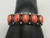 hefty five-piece coral bracelet, twisted wire accents, darkened silver effect with silver dot accents