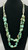 vintage two-strand turquoise and heishi necklace, chunks of natural turquoise, nice heishi, conjoined with a Pueblo wrap