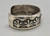 Bernard Dawahoya sterling silver overlay bracelet, plant themed overlay design, accented with an intricate stippling technique