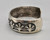 Bernard Dawahoya sterling silver overlay bracelet, plant themed overlay design, accented with an intricate stippling technique