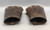 antique leather wrist cuffs, whirling log design,