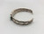 1920-1930s row turquoise ingot bracelet, 5 turquoise cabochons with silver dot accents in between, ingot silver
