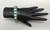 1920-1930s row turquoise ingot bracelet, 5 turquoise cabochons with silver dot accents in between, ingot silver