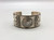 sterling silver bracelet, edison cummings, intricate silverwork, hand stamped designs, repousse, stipple, Navajo