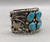 14-stone webbed turquoise bracelet, 14 incredible webbed turquoise cabochons in handmade sawtooth bezel, heavily detailed silverwork