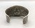 unique Hopi sterling silver tufa cast bracelet, stylized, three dimensional Kachina motif with a turquoise cabochon affixed to the nice tufa cast